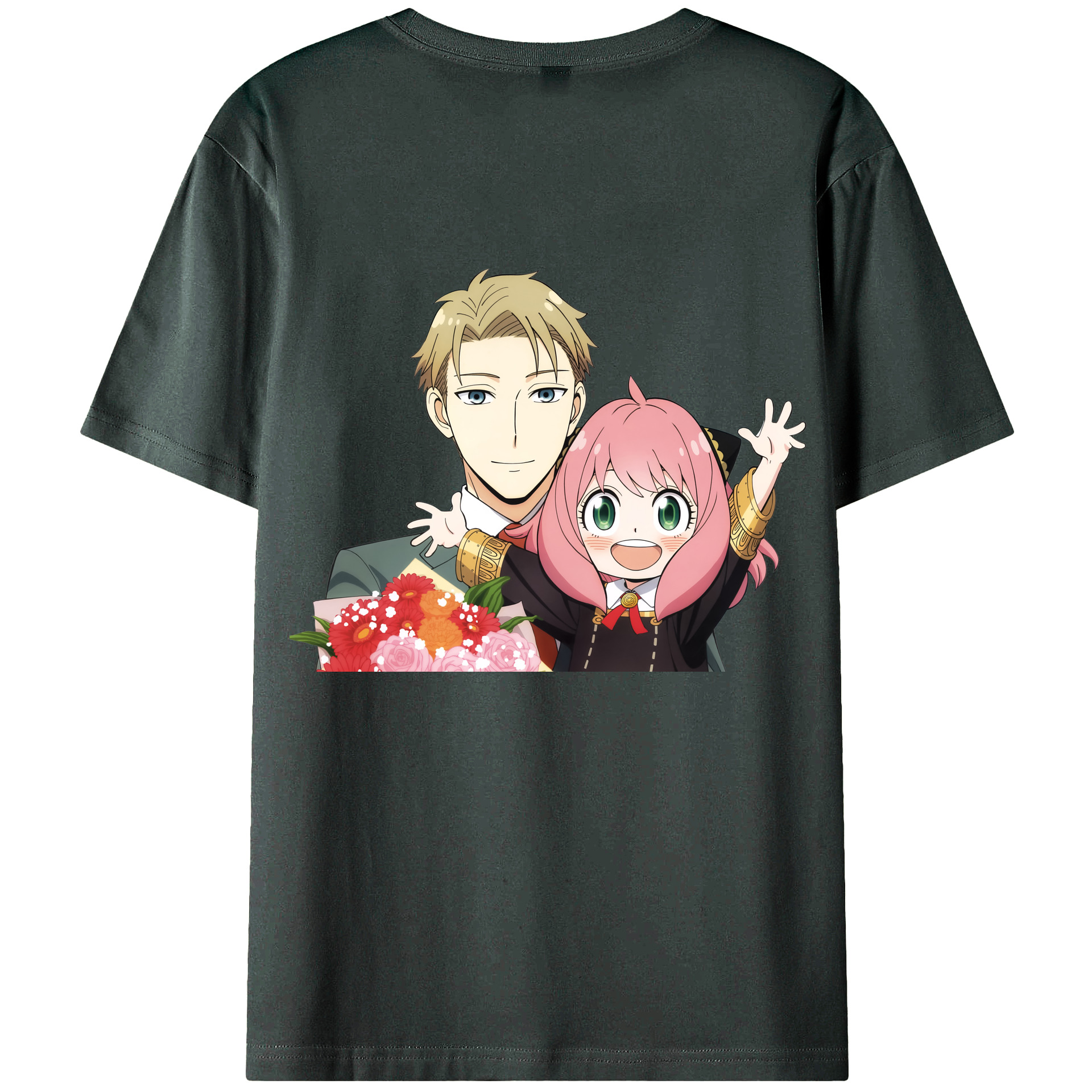 （画像用） SPY×FAMILY间谍家家酒 綿100％ メンズ半袖Tシャツ（バックプリント） 通気性